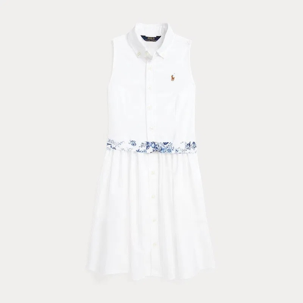 NWT Ralph Lauren Belted Cotton Oxford Dress